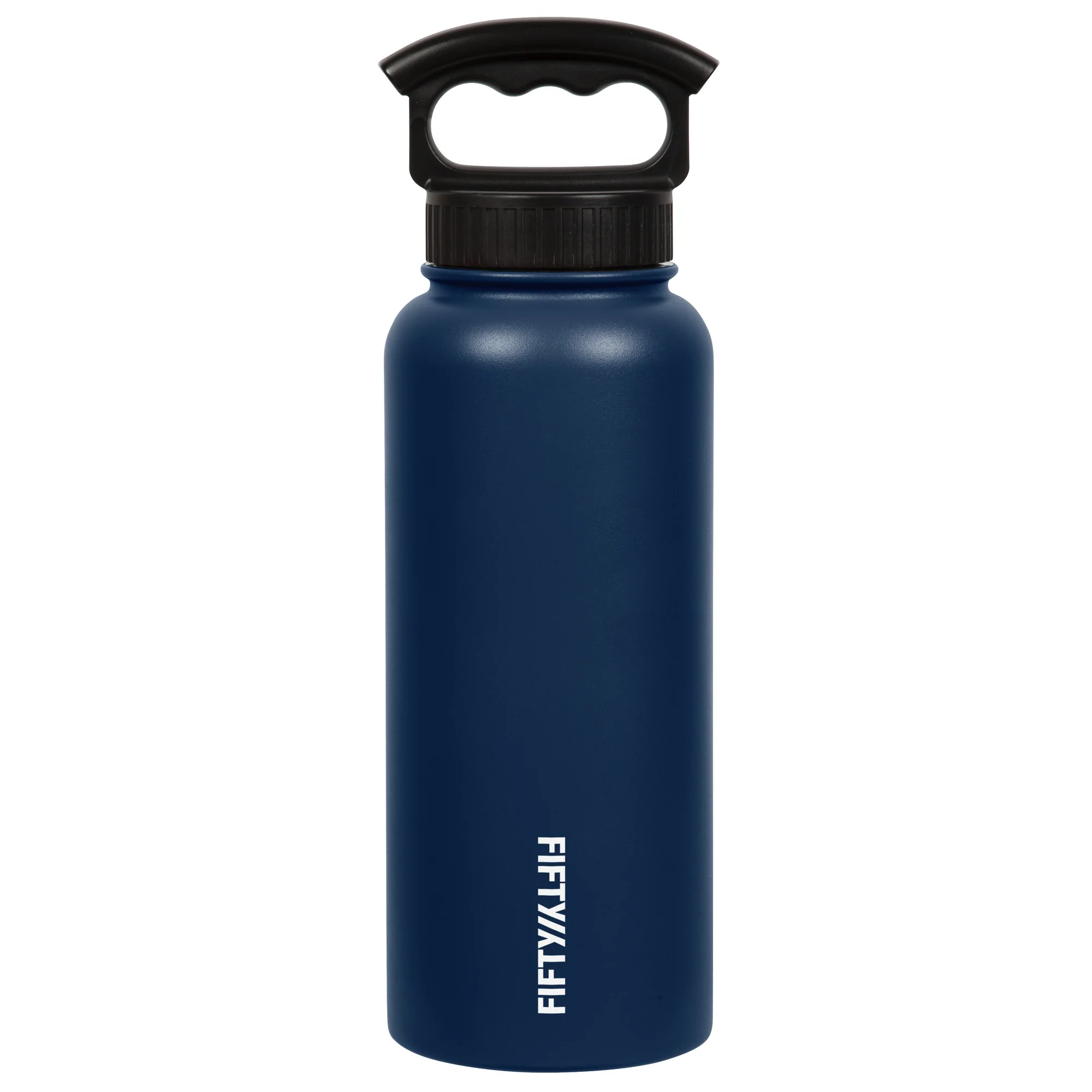 FIFTY/FIFTY, 34oz - Navy Blue Bottle-3 Finger Grip Cap, Size 34 oz, Color Blue, Model# V34001NB0